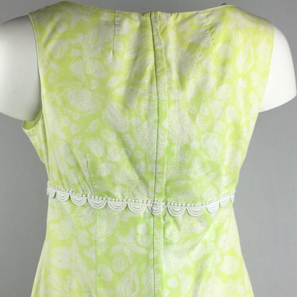 Lilly Pulitzer Sea Life sheath dress neon lime 6 - Picture 4 of 4